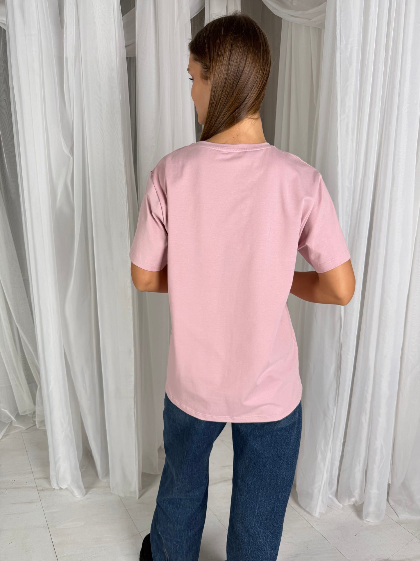 Marškinėliai Rausvi-BASIC