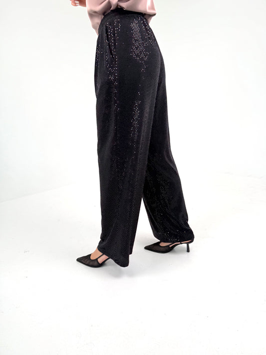 Blizgios LIGHT kelnės. Juodos