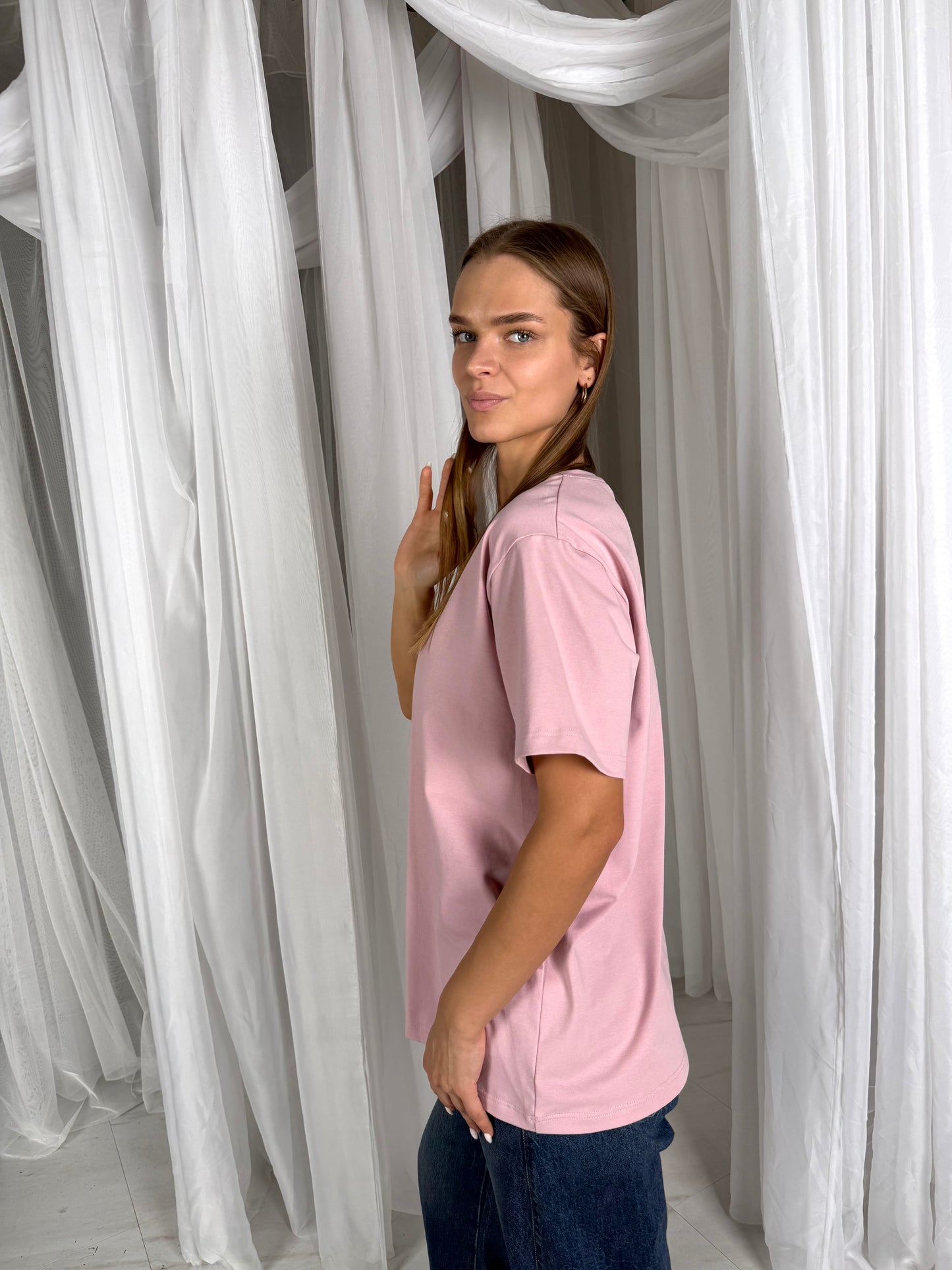 Marškinėliai Rausvi-BASIC