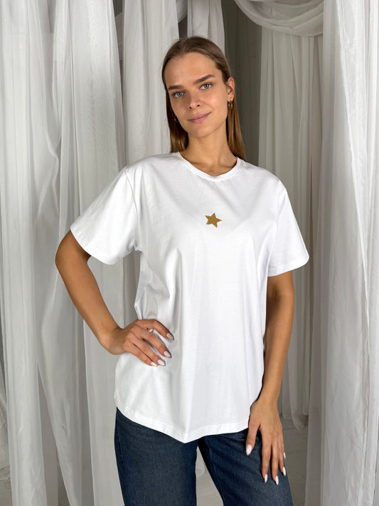 Marškinėliai B-ŽVAIGŽDĖ Gold