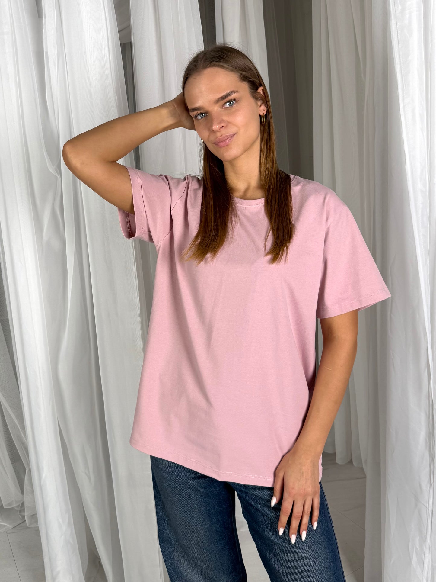 Marškinėliai Rausvi-BASIC