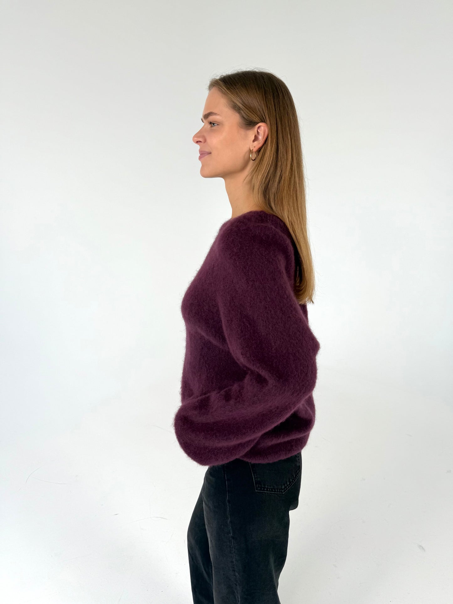 PLUS SIZE. Kid moheros megztukas. Violetinis