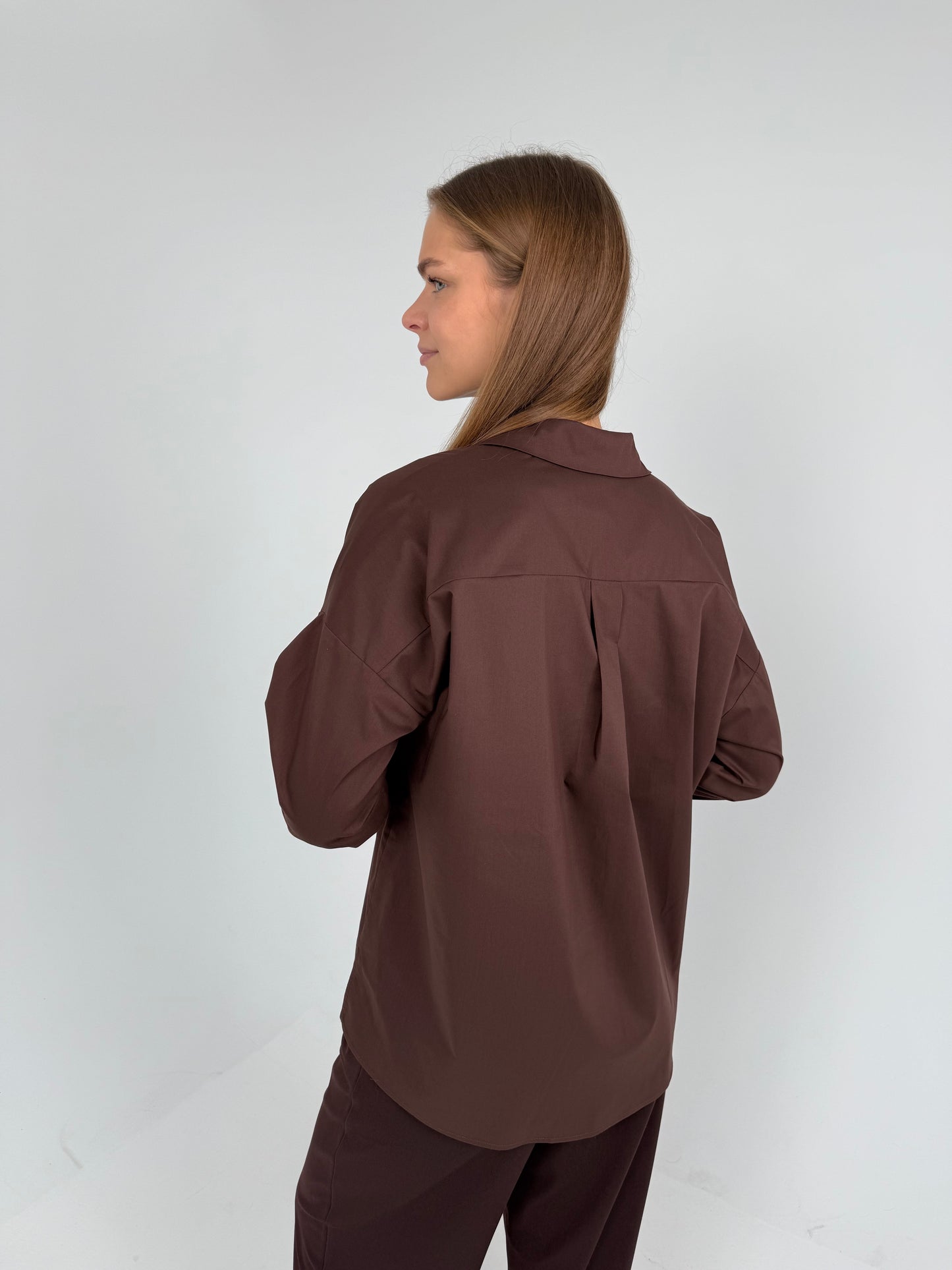 PREMIUM medvilninių marškinių TRIO. Žalia, ruda ir balta