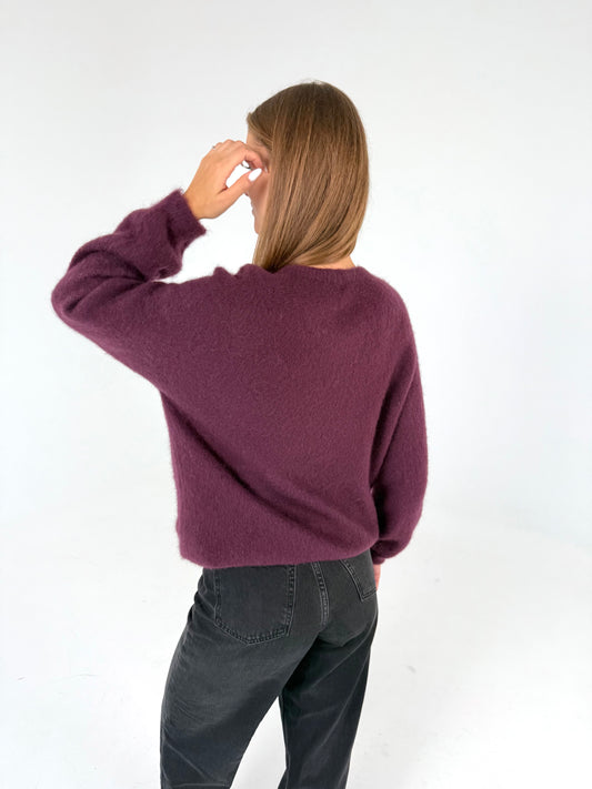 PLUS SIZE. Kid moheros megztukas. Violetinis