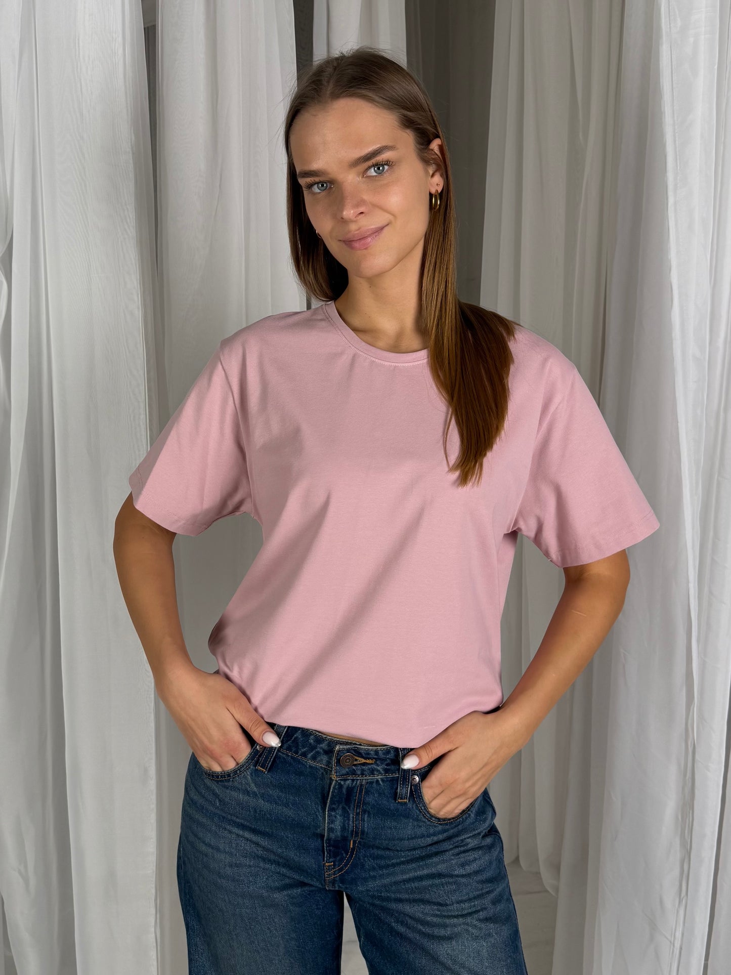 Marškinėliai Rausvi-BASIC